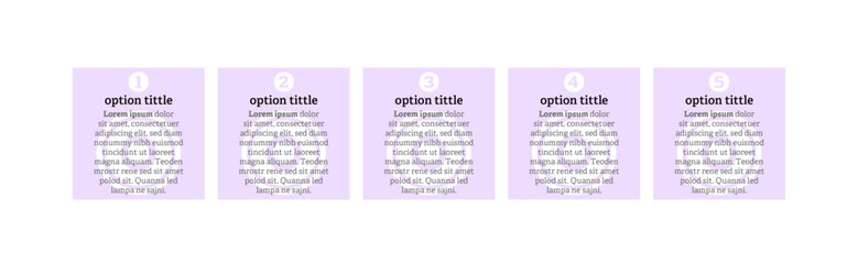 Very simply infographic design with 5 options or steps. Infographics for business concept.