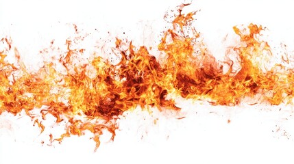 Dramatic Flame Wave with Intense Glow and Energy, Captivating Fire Element for Dynamic Backgrounds or Creative Visual Displays in Various Projects