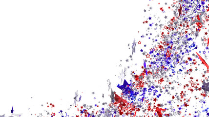 Celebrate Independence Day with this vibrant image of red, white, and blue stars. Perfect for banners, cards, and more!