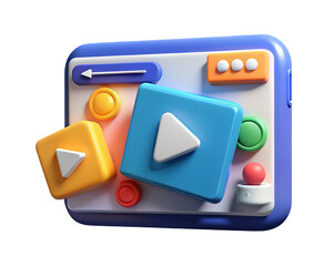 Online Course Screen with Play Button