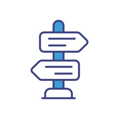 Direction Sign Icon Vector Stock Illustration