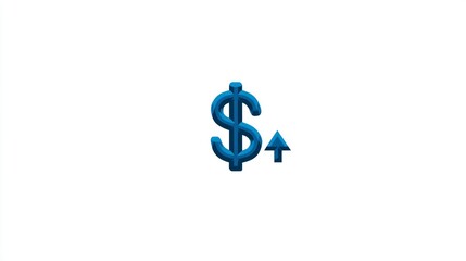 Fototapeta premium Dollar Sign with Upward Arrow Symbolizing Financial Growth and Success in Business and Economy
