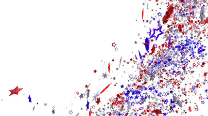 Red, white, blue starburst. Perfect for Independence Day, celebrations, and festive designs.