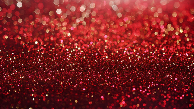 Shiny red background close-up, Christmas background for banner or flyer