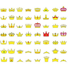 Crown vector iconset. King illustration sign collection. Queen symbol. monarchy mark.