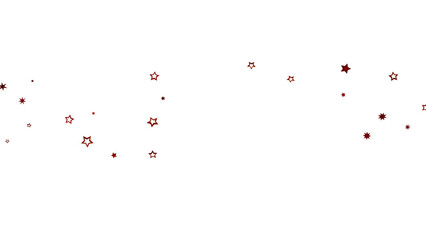 Red Stars Scattered on White Background