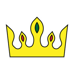Crown vector icon. King illustration sign. Queen symbol. monarchy mark.