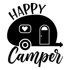 Happy Camper, Camping PNG, Camping SVG, Adventure Graphic, Caravan