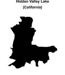 Hidden Valley Lake (California) blank outline map