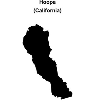 Hoopa (California) blank outline map