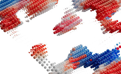 Abstract Colorful Spheres Background, 3D Render, Stock Photo