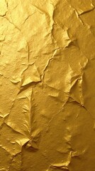 - Distressed gold foil, wrinkled, tarnished, antique appearance,  vintage,  foil