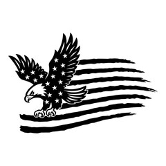 Eagle American Flag Design, Bald Eagle Flag, 4th of July Design, Memorial Day, Independence Day, USA Eagle Flag SVG, Patriotic Eagle T-Shirt 