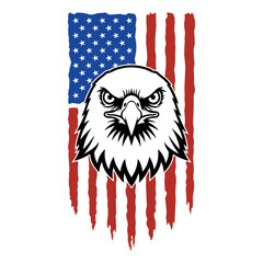Eagle American Flag Design, Bald Eagle Flag, 4th of July Design, Memorial Day, Independence Day, USA Eagle Flag SVG, Patriotic Eagle T-Shirt 