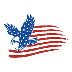 Eagle American Flag Design, Bald Eagle Flag, 4th of July Design, Memorial Day, Independence Day, USA Eagle Flag SVG, Patriotic Eagle T-Shirt 