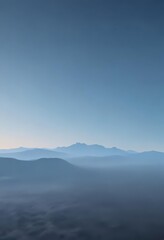 Fototapeta premium Gentle sky blue gradient, smooth fade from dark to light , elegant, banner