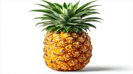 A vibrant tropical fruit with a spiky crown perfect for culinary and decorative purposes