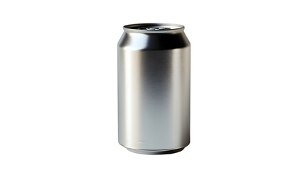 Aluminum Can: Empty, Silver, Beverage, Container, Recycling on transparent background