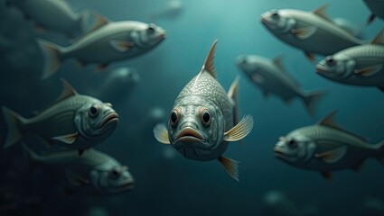 Fototapeta premium tropical fish in aquarium