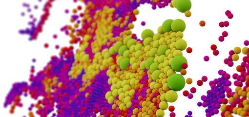 Vibrant abstract background with colorful spheres. Ideal for presentations, websites, and more.