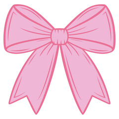 Pink Coquette Bow, ribbon bow, Coquette Bow PNG, Coquette Bow Illustration, Coquette SVG