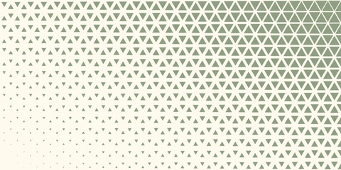 Minimal halftone triangle pattern in green colors. Abstract geometric background. Perfect for eco branding, packaging, web design, business card