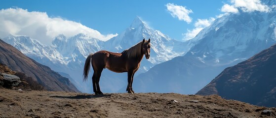 path pony standing strong in Himalayan Zaniskari
