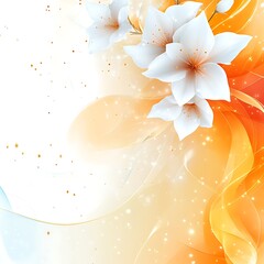 Elegant floral design with soft orange and white colors