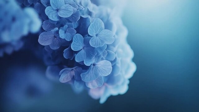 Close-up of blue hydrangea flower