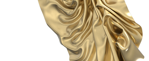 Golden Silk Drape Fabric Texture