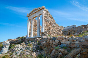 Delos island Temple of Isis Archeological Site (in Greek Αρχαιολογικός Χώρος...
