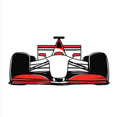 line drawing of race car