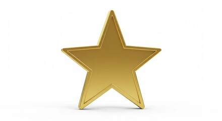 Obraz premium 3D Gold Star on white background