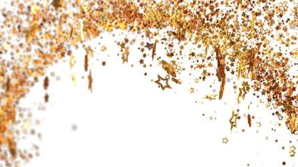 Sparkling gold stars on white. Perfect for holidays, celebrations, and more!