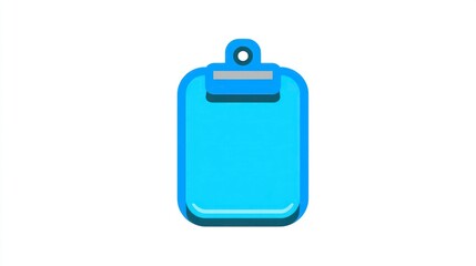 Fototapeta premium A bright blue clipboard icon with a clean modern design for organizational and office needs