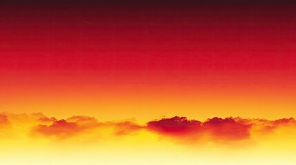 Fiery sunset cloudscape view.