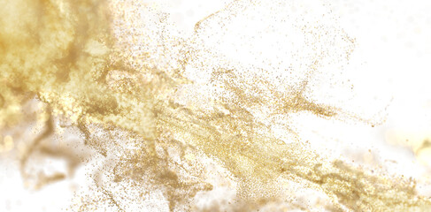 Golden Dust Particles Explosion - Abstract Background