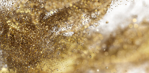 Golden Glitter Explosion Background