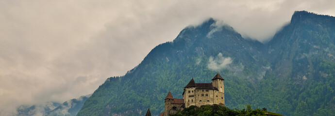 castle of balzers liechtenstein panorama