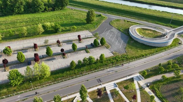 Park 800 lecia Opole drone shot