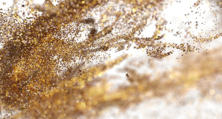 Gold Glitter Explosion, Sparkling Particles, Shimmering Dust, Luxury Texture, Festive Background, Abstract Design, Golden Texture, Glamorous Sparkle, Elegant Shimmer, Bright Ba