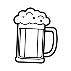 mug of beer line art vector