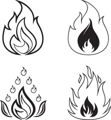 Vector Flame and Fire Element Collection