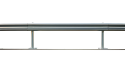 Photo of metal guardrail on a road isolated on transparent background.png