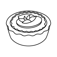 chocolate cake isolated on white