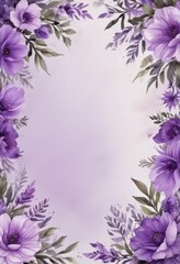 Purple floral watercolor background for memorial service,  life,  funeral,  color