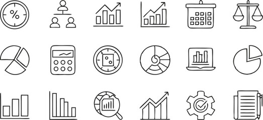 Line Style Vector Icon Set ? Data Analysis & Business Intelligence Symbols