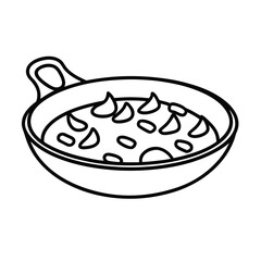 simple paella line drawing