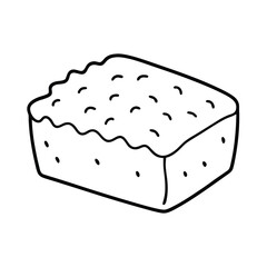 simple cornbread line art 