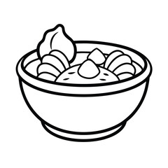 simple cornbread line art 